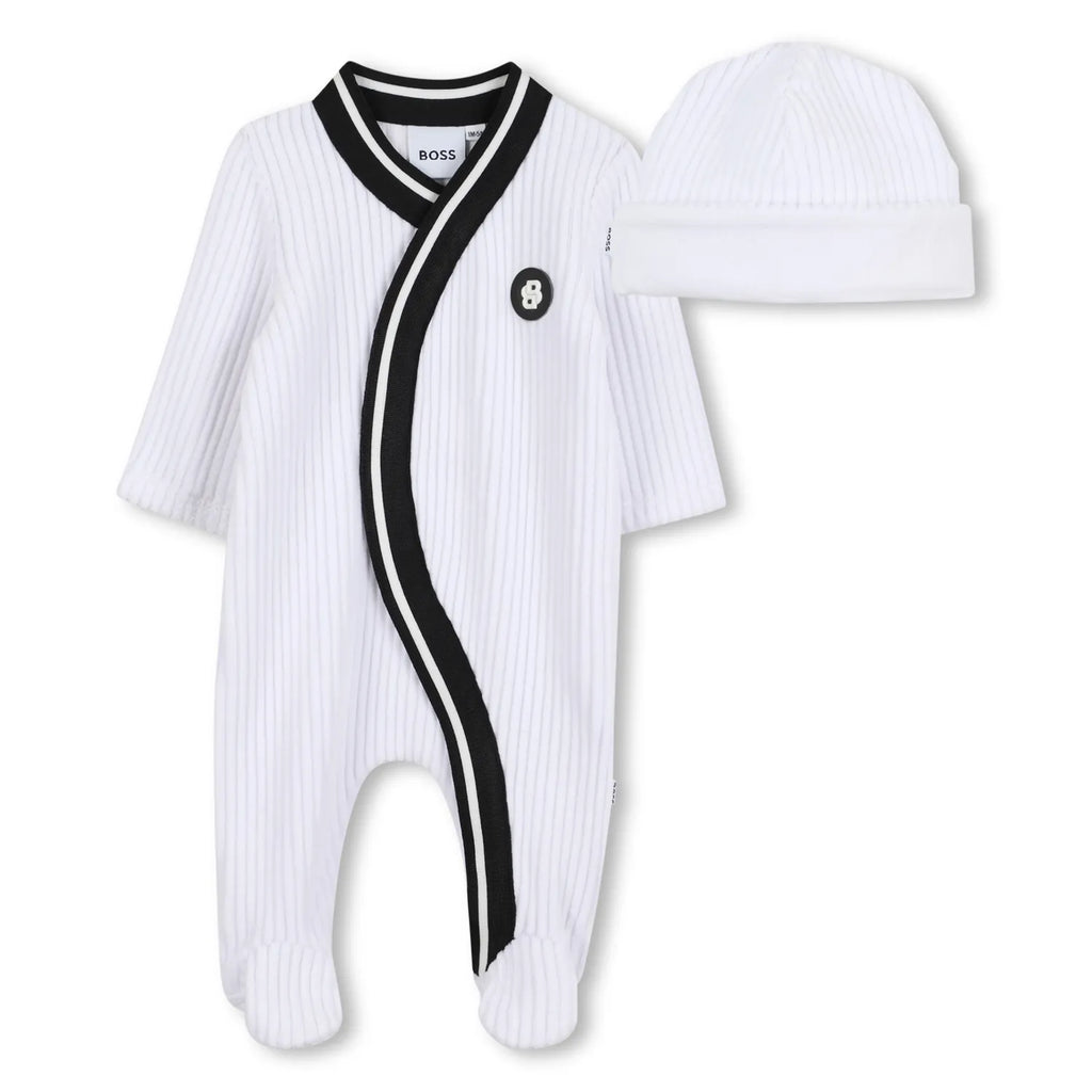 Hugo Boss Baby Footie & Hat Set_ J52531