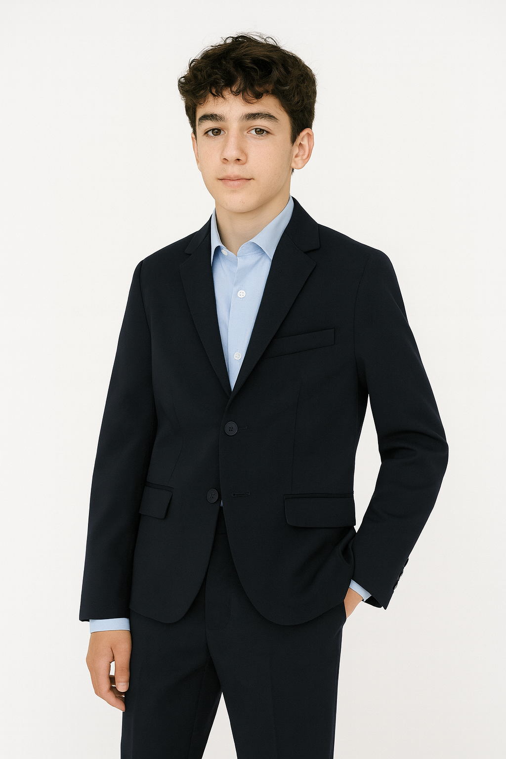 Hugo Boss Boys Classic Navy Wool Suit-NorthBoys