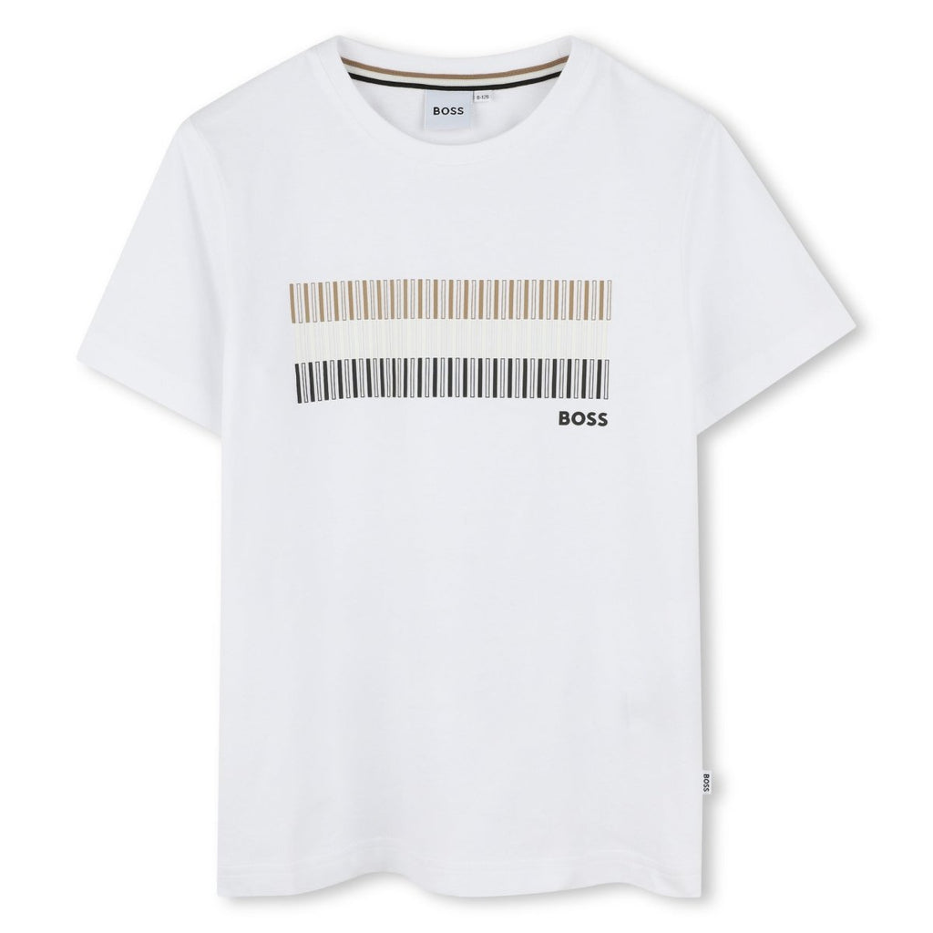 Hugo Boss Boys Mini Me Tricolor Print SS T-Shirt_ J52035 - NorthBoys