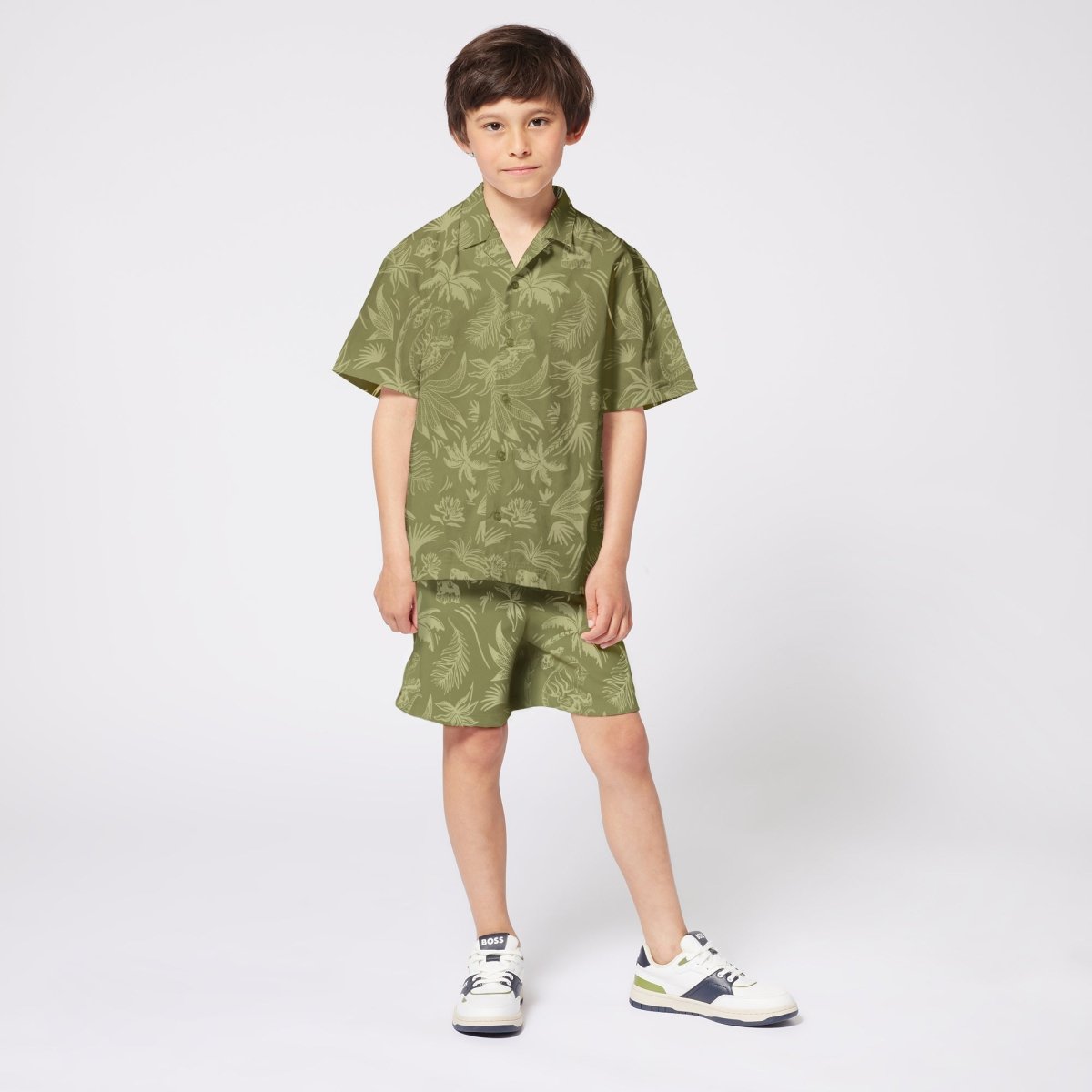 Hugo Boss Boys Palm Tree Print SS Shirt_ J52007 - NorthBoys