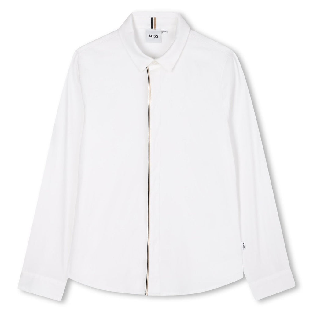 Hugo Boss Boys Slim Fit Long Sleeve Shirt_ J52319 - NorthBoys