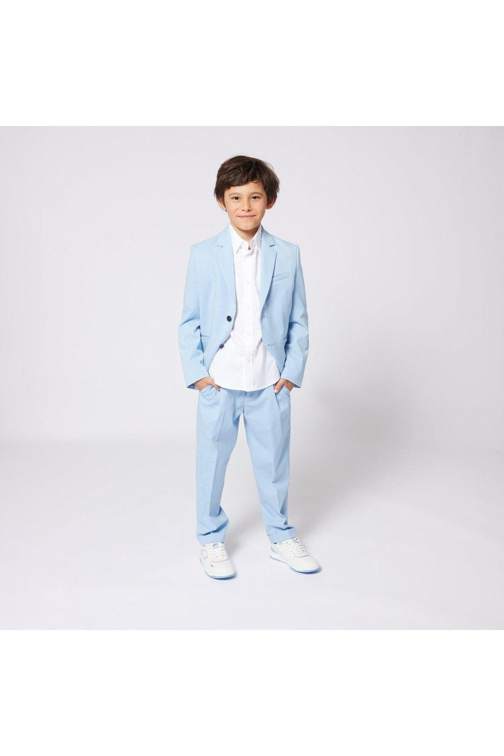 Hugo Boss Boys Slim Fit Pale Blue Suit_ J52068/J51981-NorthBoys