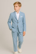 Hugo Boss Boys Slim Fit Pale Blue Suit_ J52068/J51981-NorthBoys