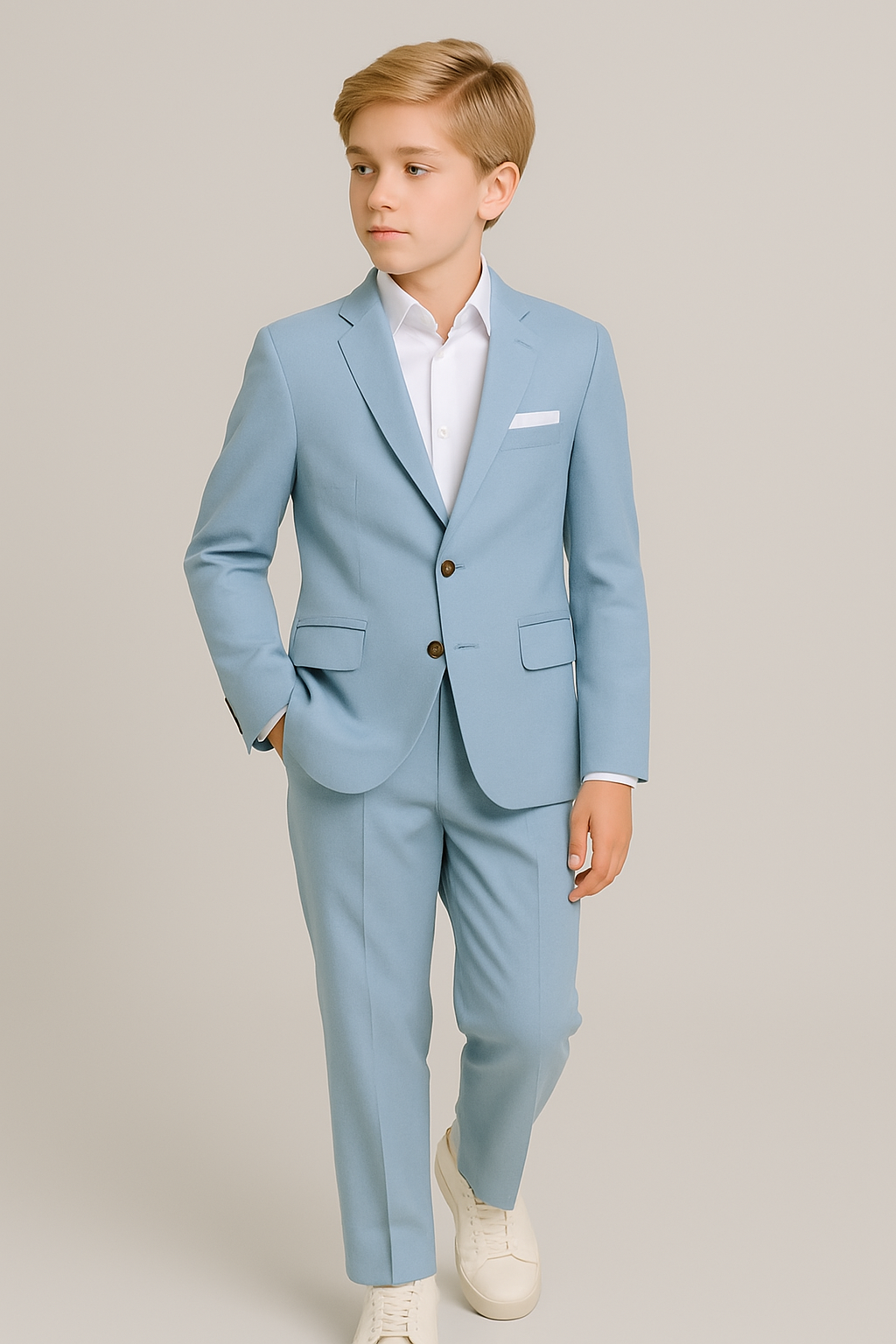 Hugo Boss Boys Slim Fit Pale Blue Suit_ J52068/J51981-NorthBoys