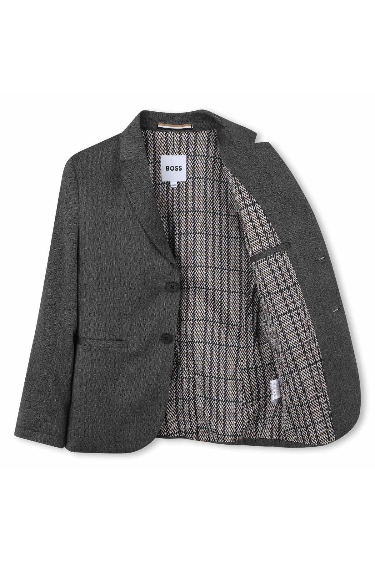 Hugo Boss Boys Slim Grey Suit_ J52383/J52302-NorthBoys