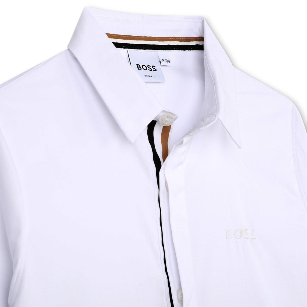 Hugo Boss Boys White Dress Shirt_J25Q03 - 10P - NorthBoys
