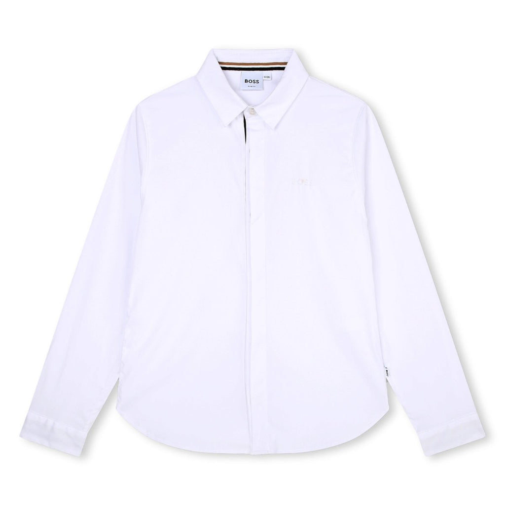 Hugo Boss Boys White Dress Shirt_J25Q03 - 10P - NorthBoys