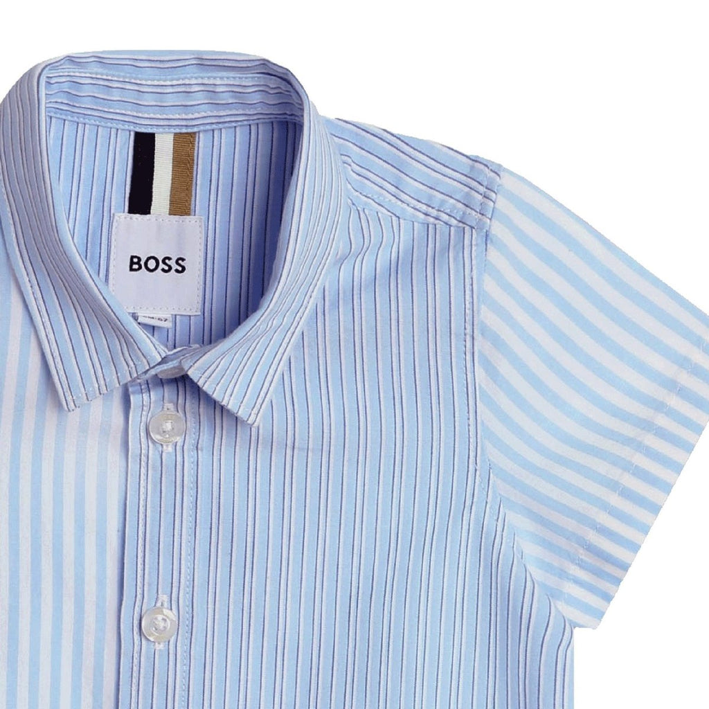 Hugo Boss Toddler Striped Dress Shirt_ J50589 - 10P - NorthBoys