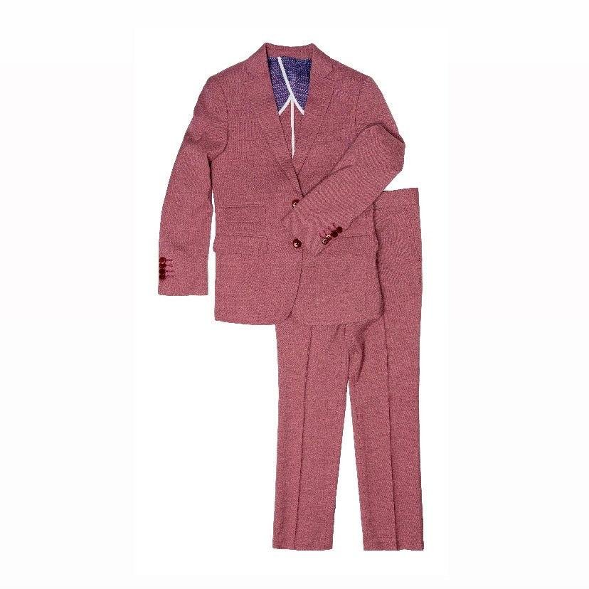 Isaac Mizrahi Boys Slim Fit Textured Suit_ ST2660-PLUM-NorthBoys