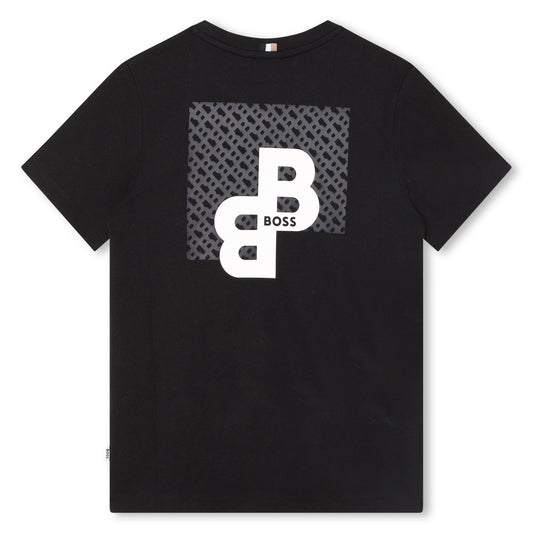 Hugo Boss Boys Black T-Shirt w/Logo _J25O74-09B