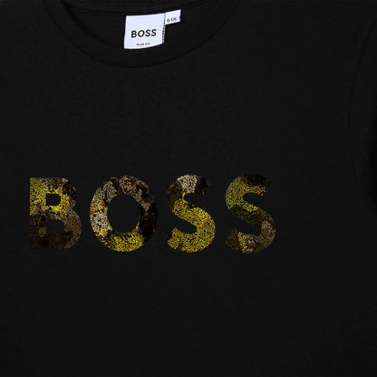 Hugo Boss Boys Black T-Shirt_J25O87-09B