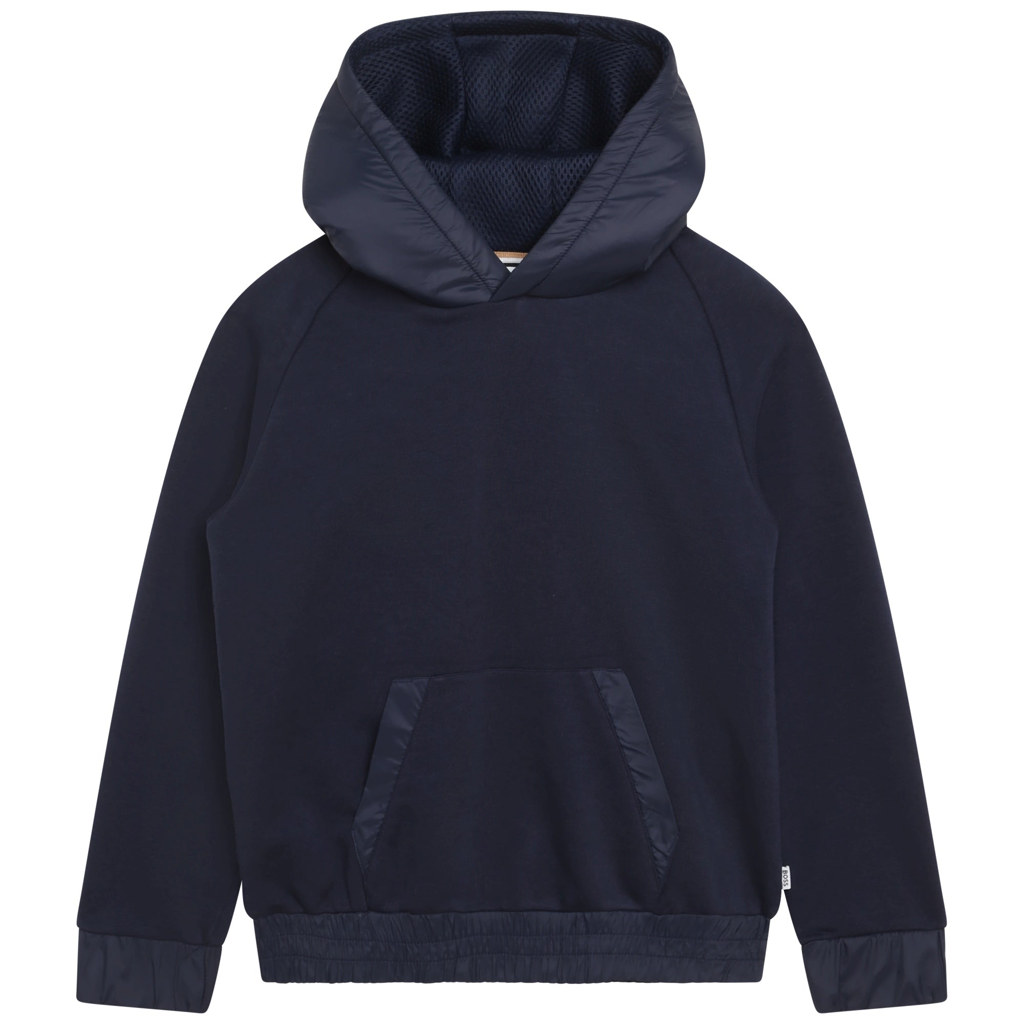 Boss navy hoodie new arrivals