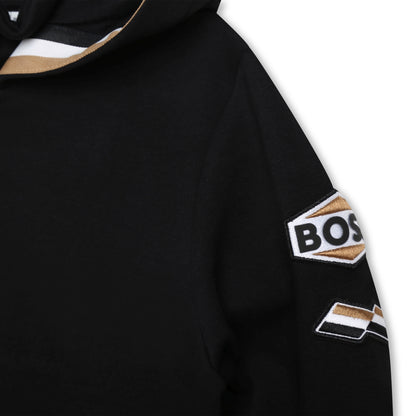 Hugo Boss Boys Black Hooded Sweatshirt_J25Q28-09B