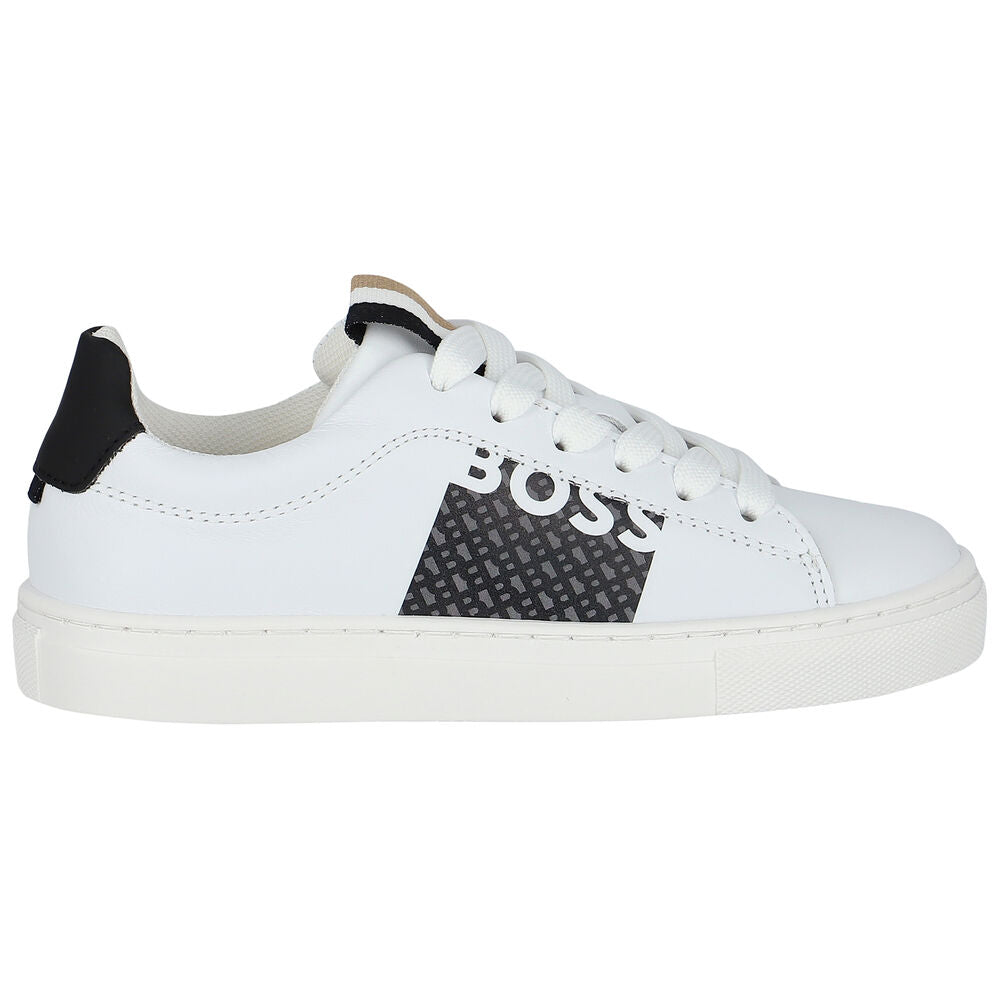Hugo Boss Boys White Sneakers_J29350-10P