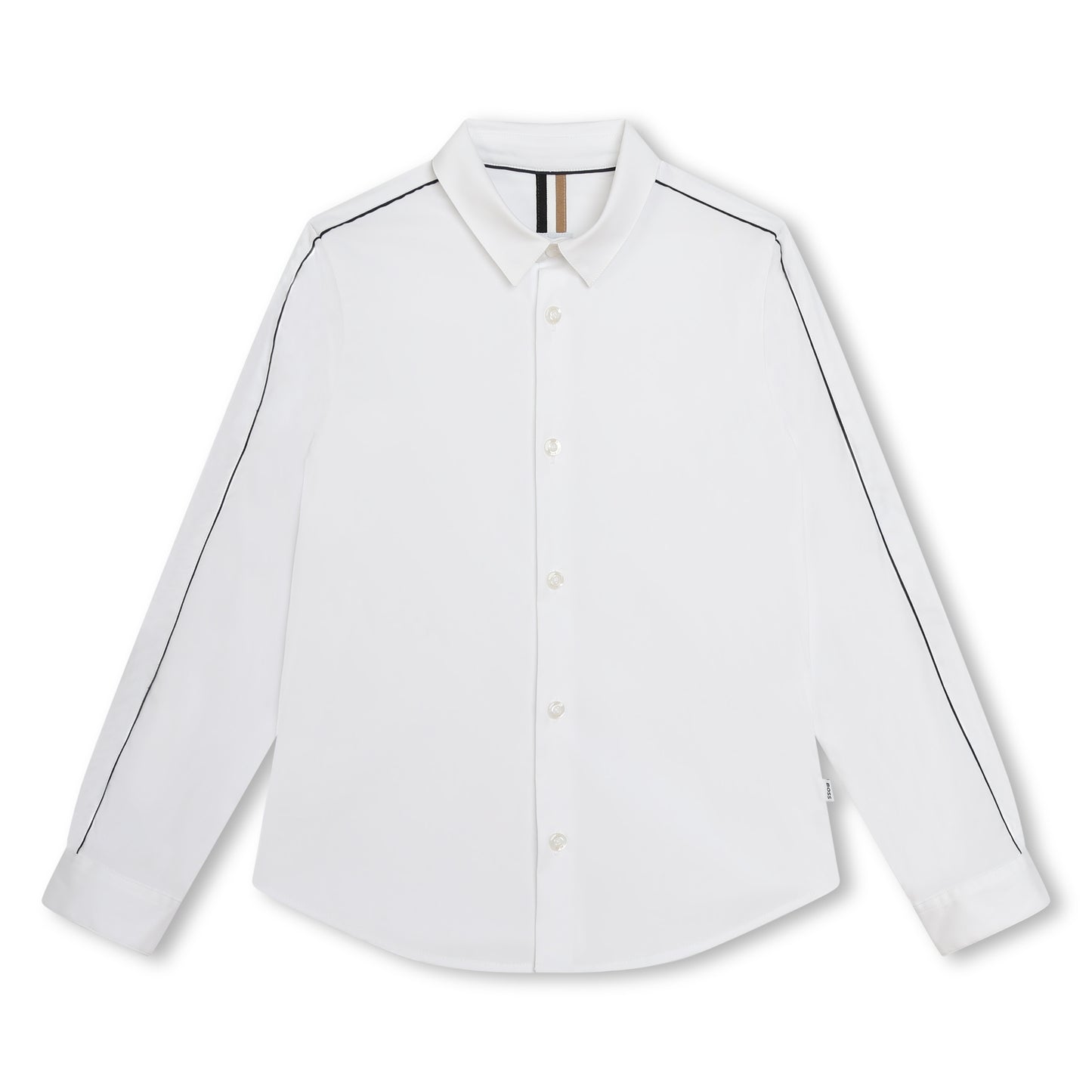 Hugo Boss Boys White Slim Fit Dress Shirt _ J50697-10P