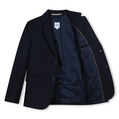 Boys Navy Wool Suit