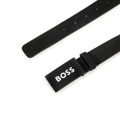 Boys Black Leather Belt