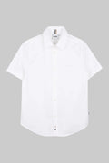 White shirt with 'BOSS' label on a white background