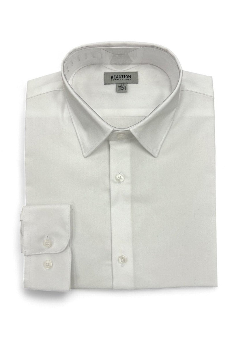 Kenneth Cole Boys Reaction White Dress Shirt - 8 / White Kenneth Cole Boys Reaction White Dress Shirt - 8 / White