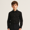 L&Z Royal Boys Black Dress Shirt_ b5590