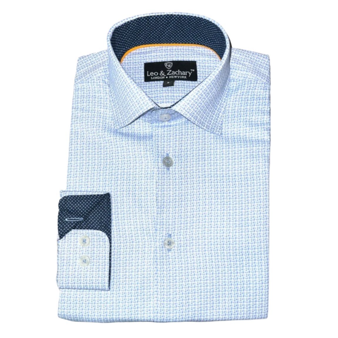 Leo & Zachary Boys Azzure Graph Dress Shirt_ 5973 - NorthBoys