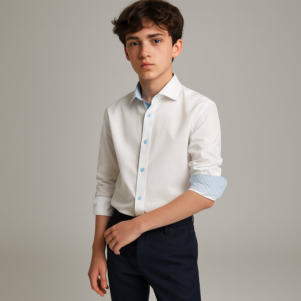 Leo & Zachary Boys Non-Iron Dress Shirt_ P5542
