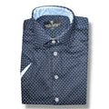 Leo & Zachary Boys Short Sleeve Navy Dockwieler Sphere Dress Shirt_ 5988 - NorthBoys