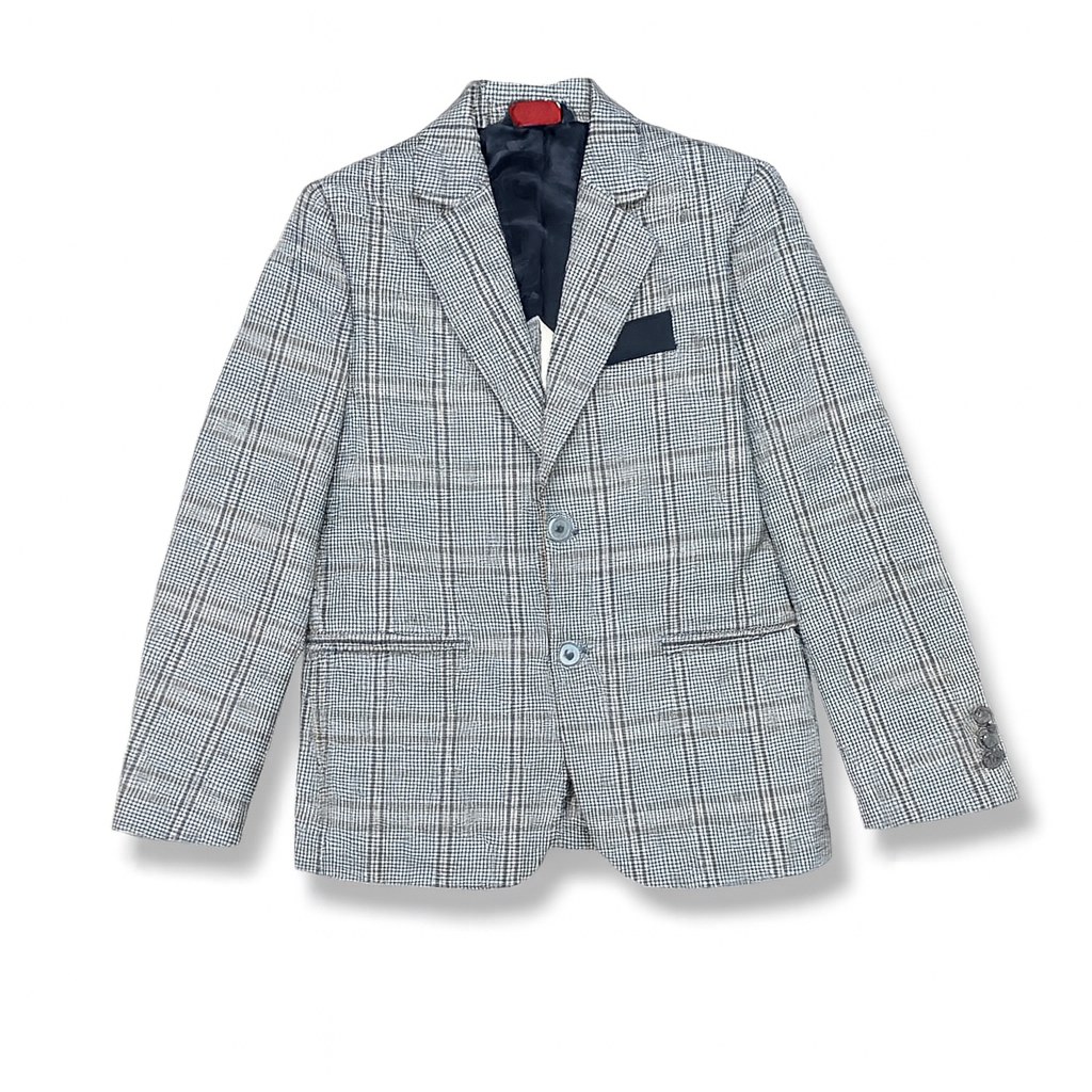 Leo & Zachary Boys Slim Multi Plaid Blazer_ BLZ5866-NorthBoys