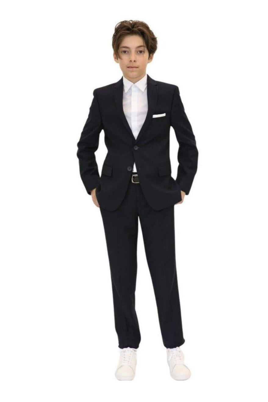 Marc New York Boys Husky Navy Neat Suit_ WH714-NorthBoys