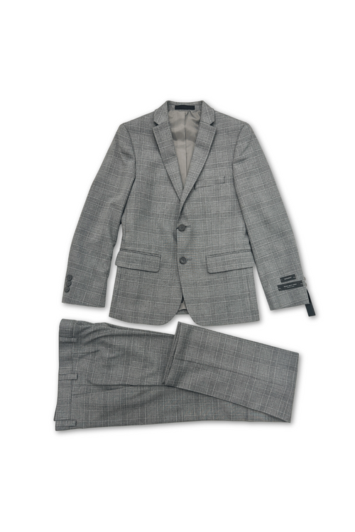 Marc New York Boys Skinny Grey Plaid Suit-NorthBoys