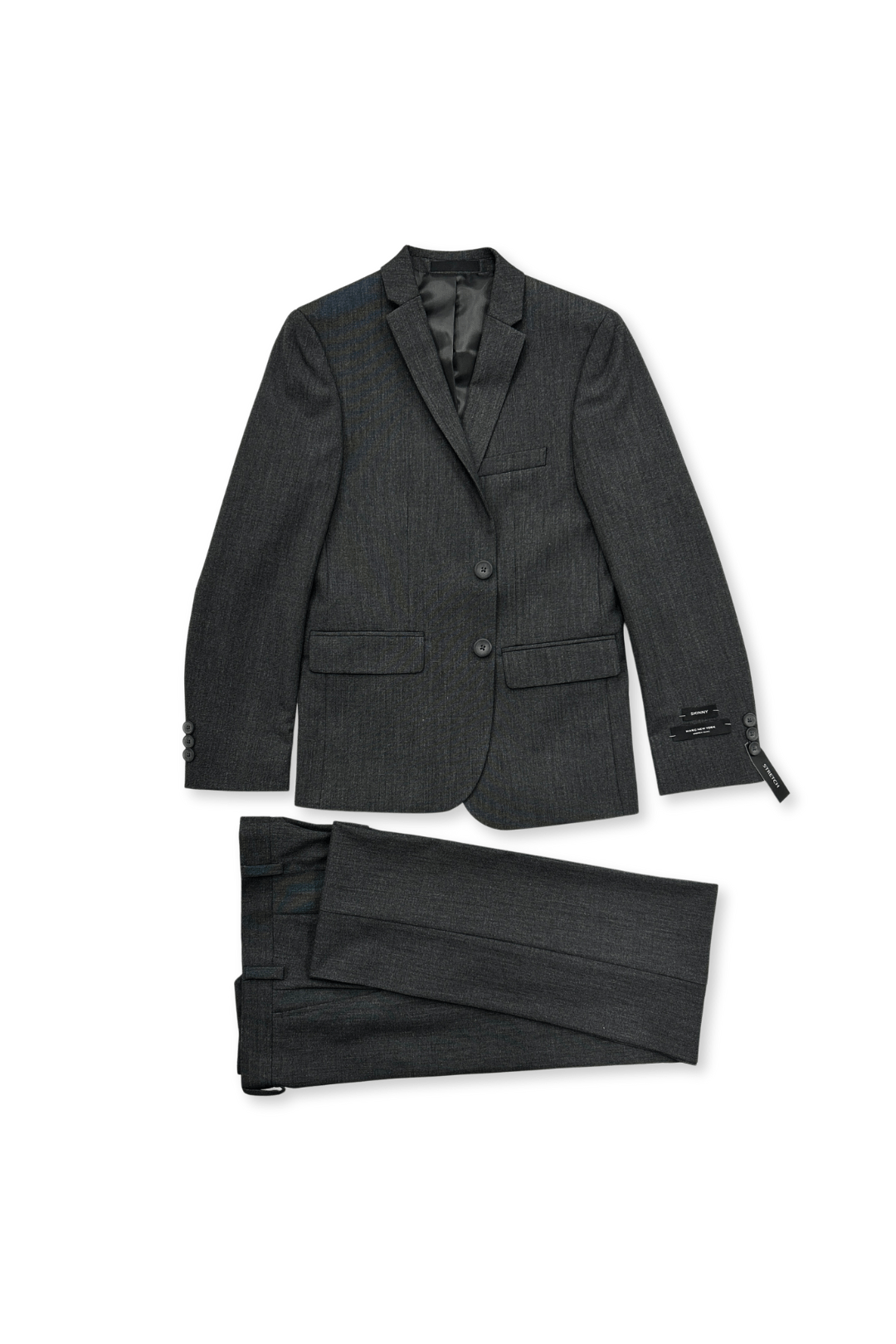 Marc New York Boys Skinny Solid Charcoal Grey Suit-NorthBoys