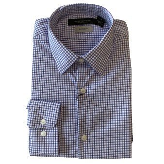 Marc New York Boys Skinny White/Purple Plaid Dress Shirt - NorthBoys