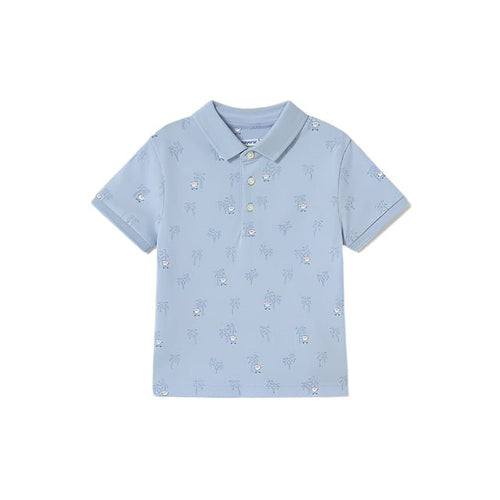 Mayoral Baby Palm Tree Print Short Sleeve Polo_ 1109 - 66 - NorthBoys