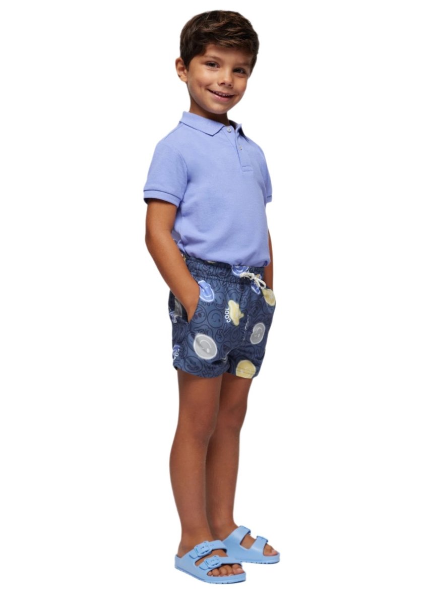 Mayoral Mini Basic Lilac Short Sleeve Polo - NorthBoys