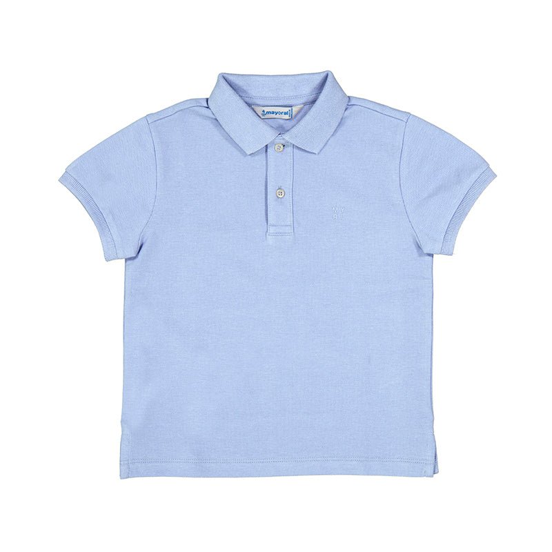 Mayoral Mini Basic Powder Blue Short Sleeve Polo - NorthBoys