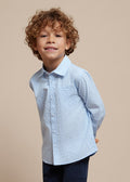 Mayoral Mini Blue Patterned Dress Shirt_ 3124 - 40 - NorthBoys