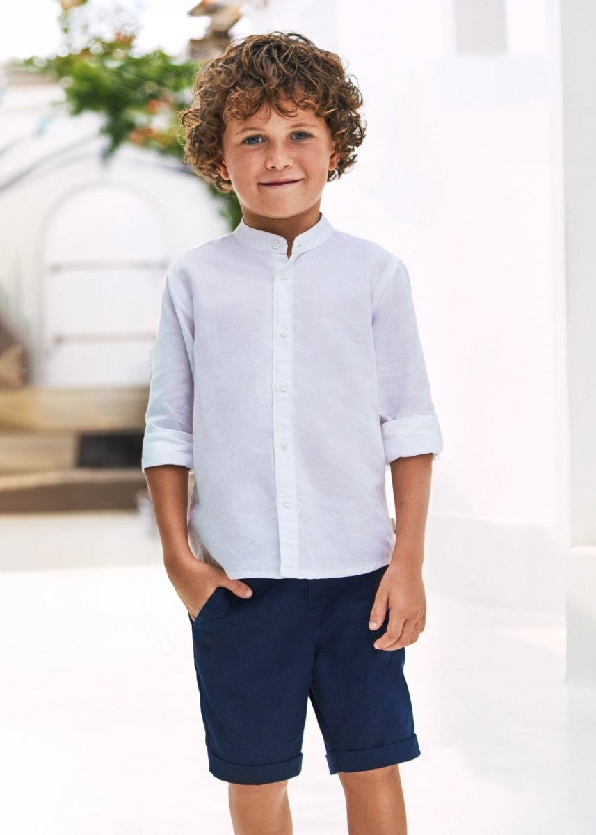 Mayoral Mini Linen Bermuda Shorts _ 3267 - NorthBoys