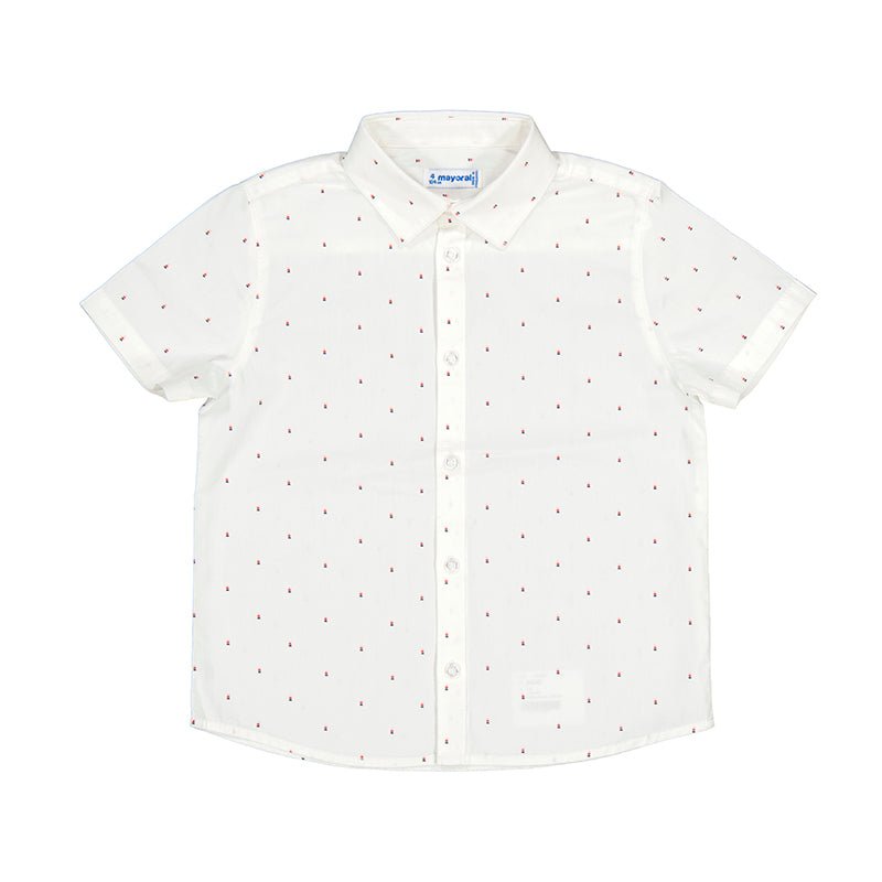 Mayoral Mini Short Sleeve Micro Dot Dress Shirt_ 3116 - 62 - NorthBoys