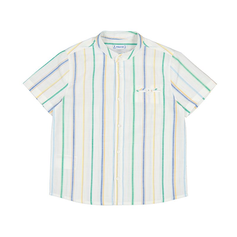 Mayoral Mini Short Sleeve Striped Dress Shirt_ 3115 - 93 - NorthBoys