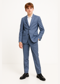 Michael Kors Boys Bright Blue Solid Wool Suit-NorthBoys
