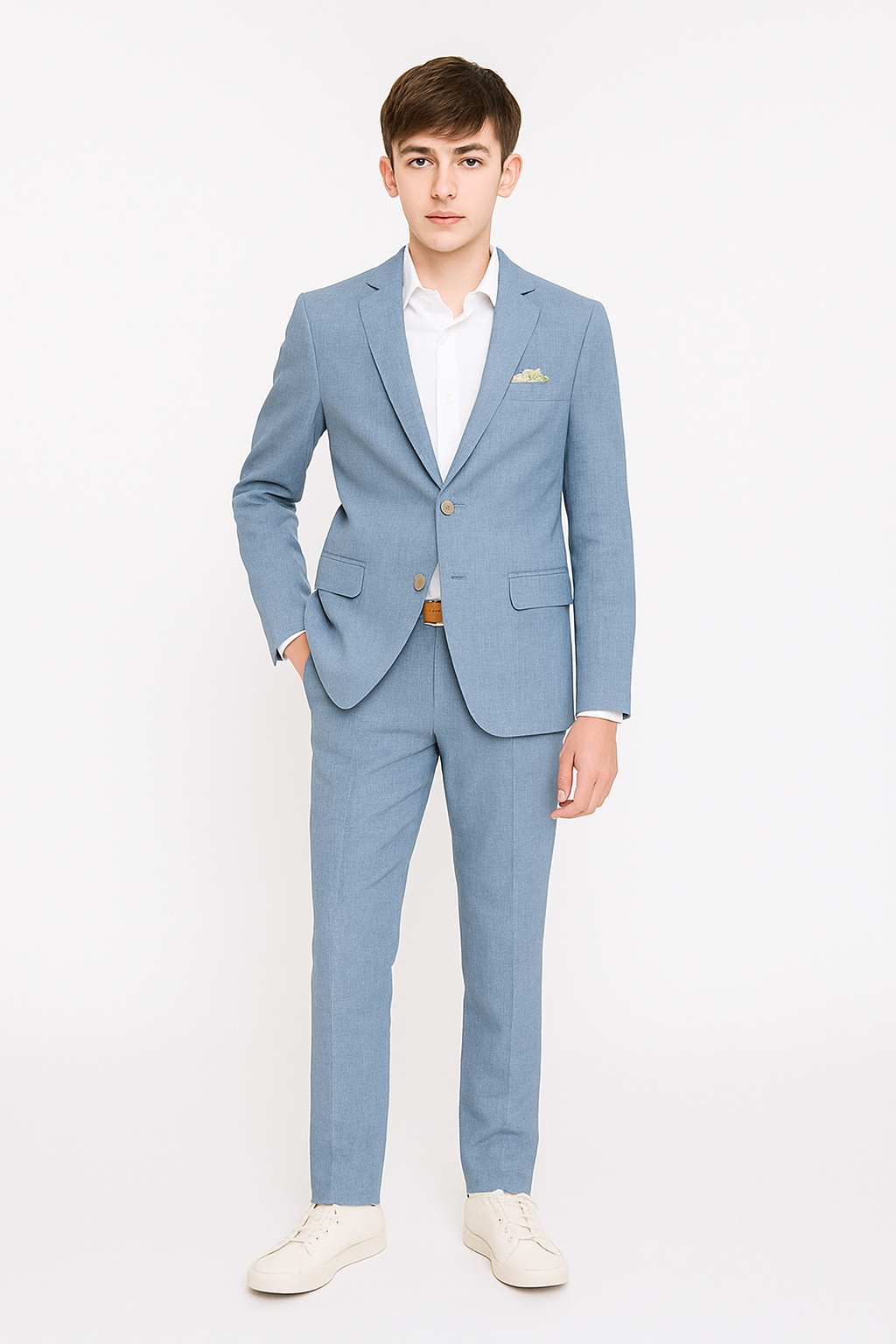 Michael Kors Boys Classic Fit Light Blue Cotton Suit _ BKAN1YNU0000/6U0000-NorthBoys