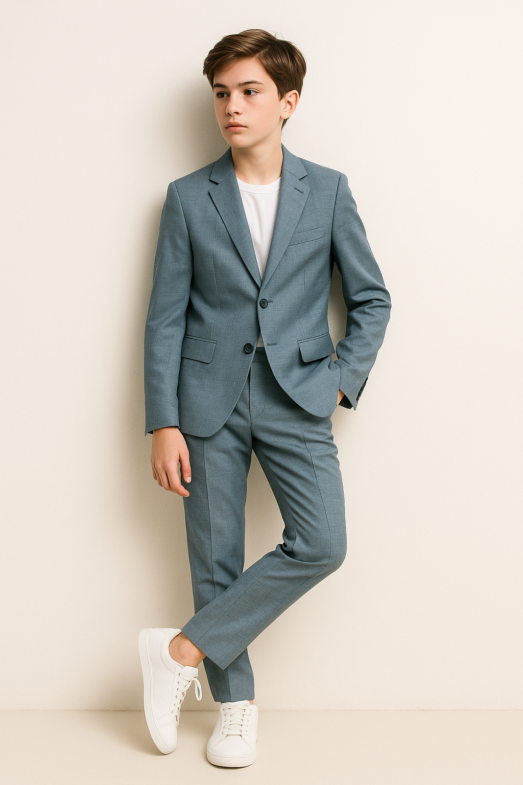 Michael Kors Boys Husky Wool Suit