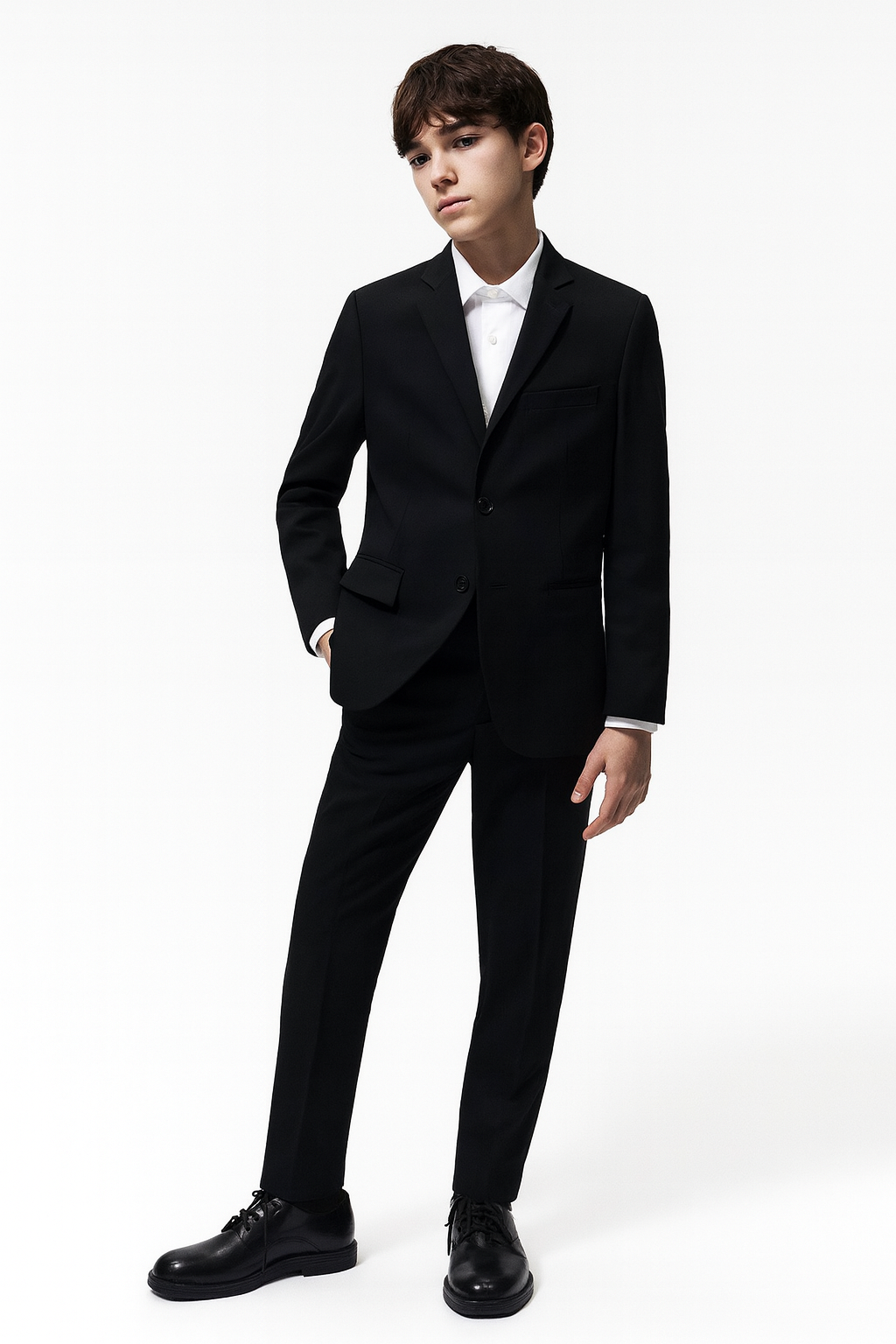 Michael Kors Boys Skinny Black Suit-NorthBoys