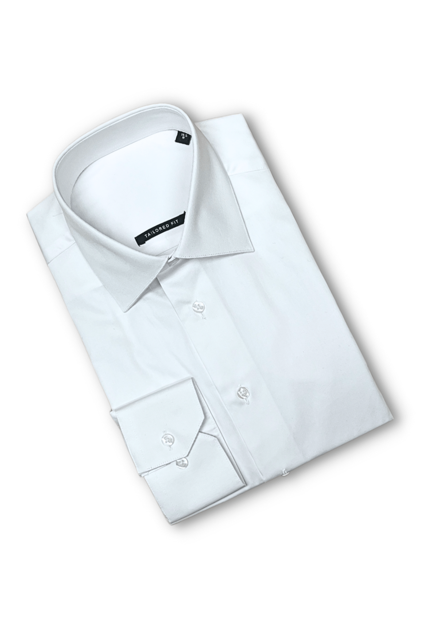 NorthBoys Mens Tailored Fit White Premium Cotton Dress Shirt NorthBoys Mens Tailored Fit White Premium Cotton Dress Shirt