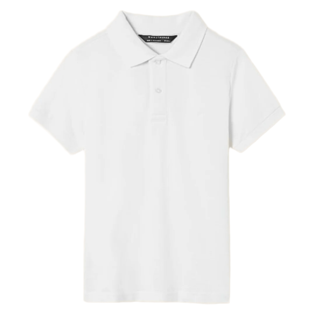 Nukutavake Basic Short Sleeve White Polo - NorthBoys