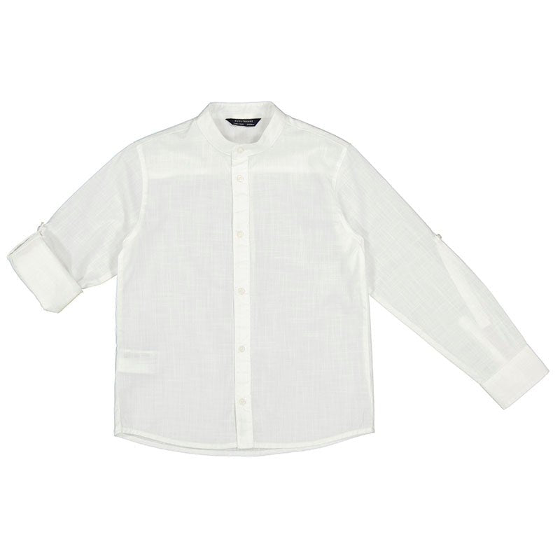 Nukutavake Boys Long Short Sleeve Mandarin Collar Dress Shirt_ 6121 - NorthBoys