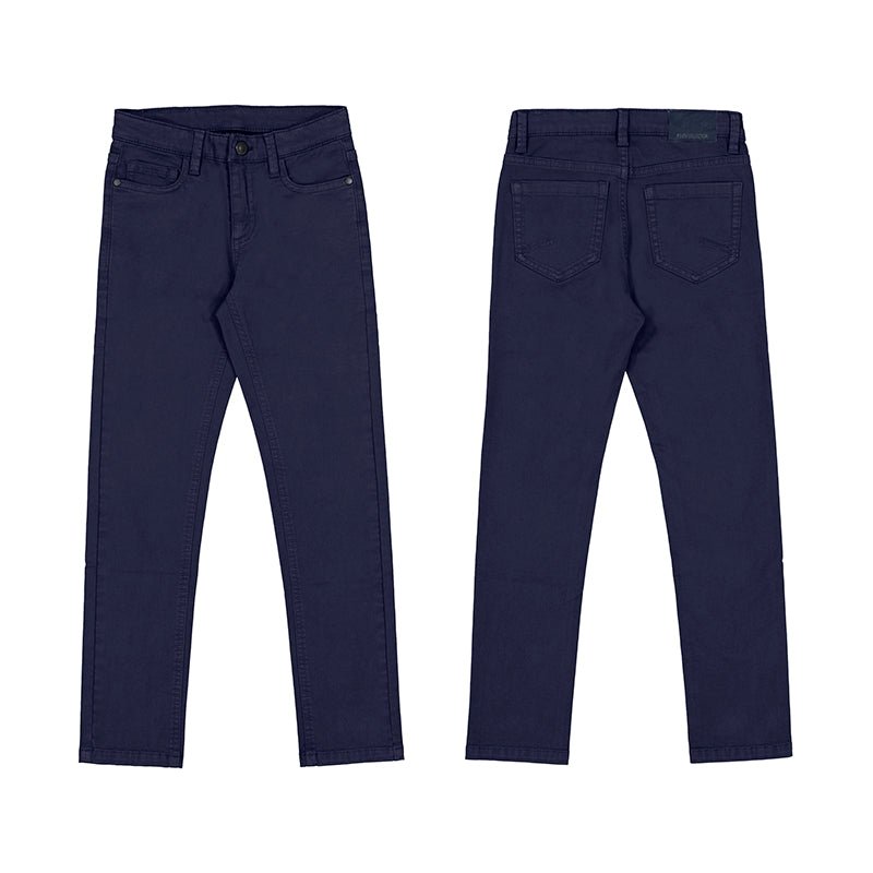 Nukutavake Boys Navy 5 Pocket Slim Fit Pant _582 - 26 - NorthBoys