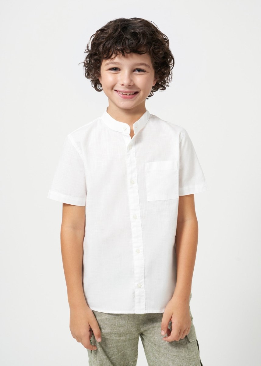 Nukutavake Boys Short Sleeve Mandarin Collar Dress Shirt_ 6118 - NorthBoys