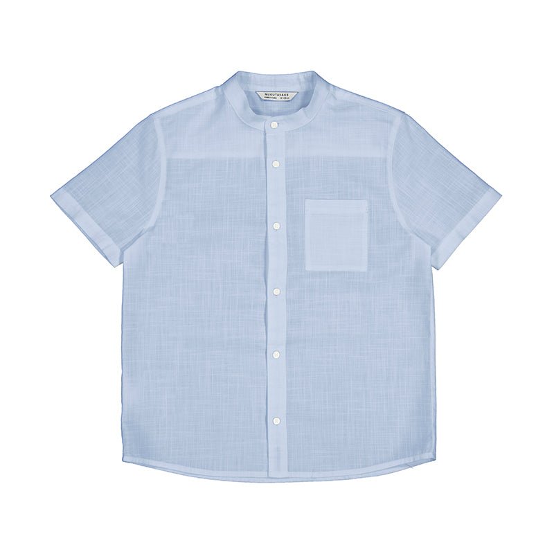 Nukutavake Boys Short Sleeve Mandarin Collar Dress Shirt_ 6118 - NorthBoys