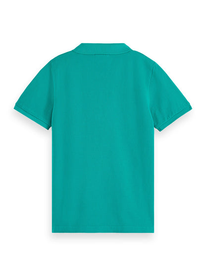 Boys Garment-Dyed Short-Sleeved Pique Polo